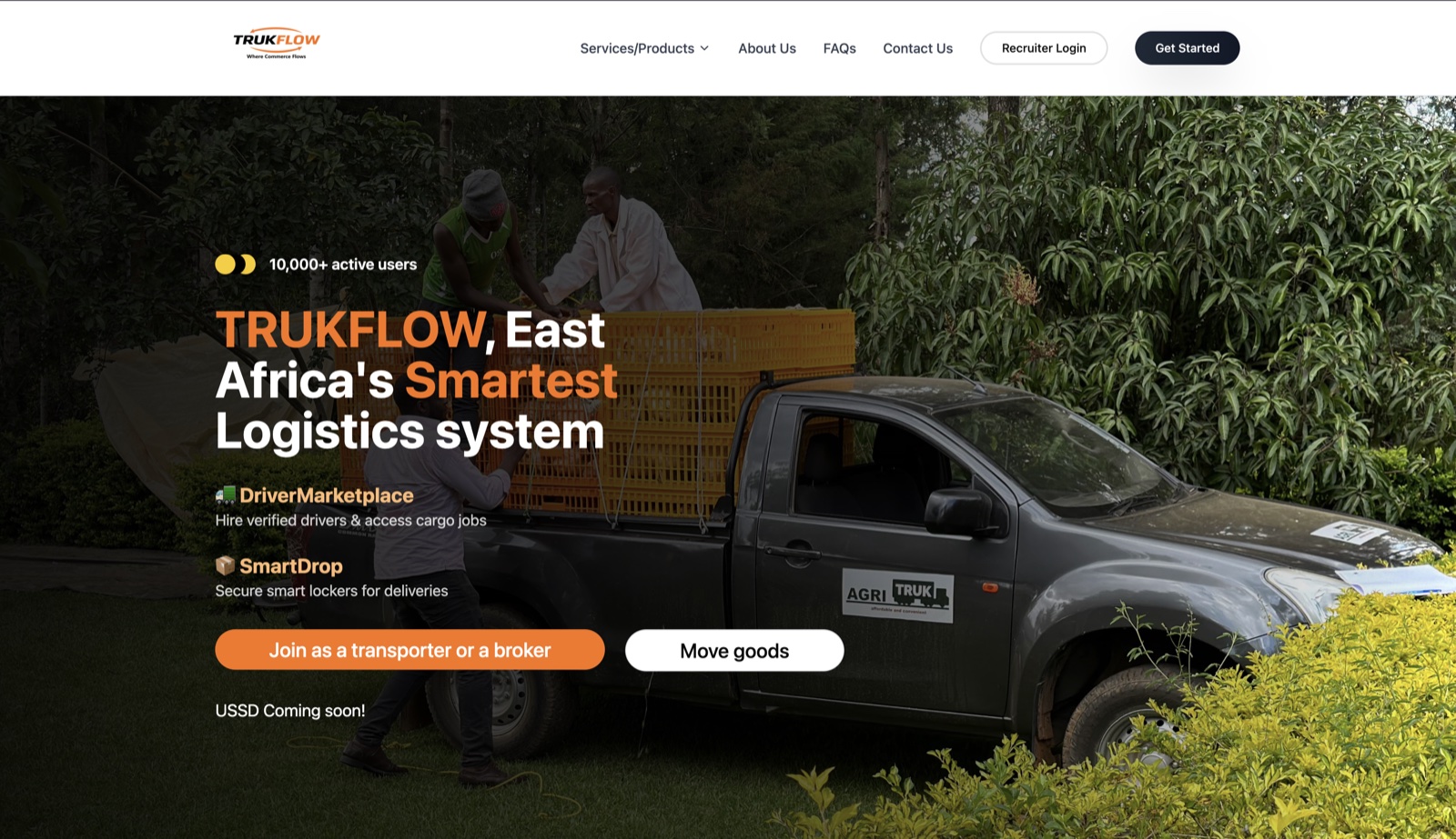 TRUKFLOW Logistics Website & Mobile Application